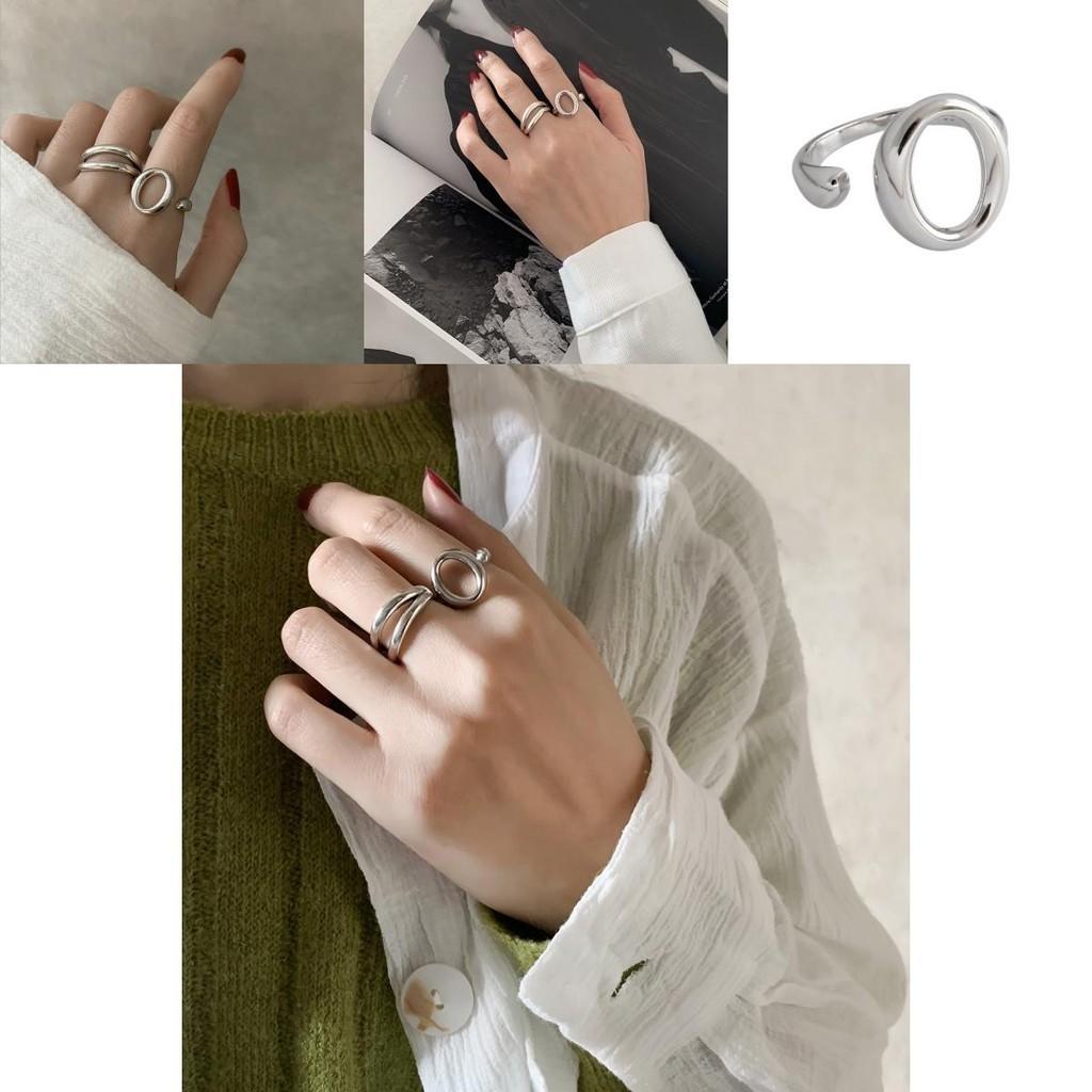 Trendy 925 Sterling Silver Fashionable Adjustable Ring For Women With Unique Shape