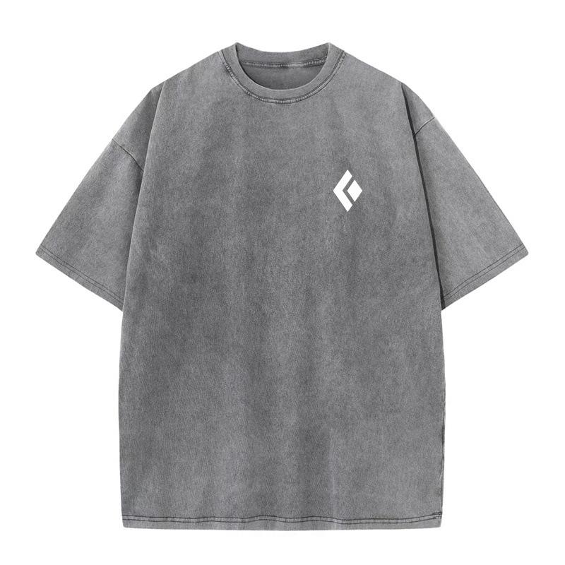 Unisex Vintage Washed Cotton T-Shirt Oversized Retro Streetwear Casual Short Sleeve Tee Loose Top