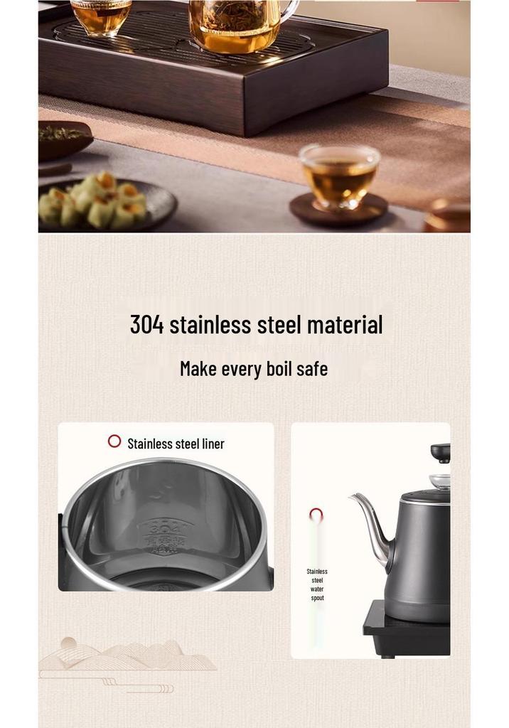 Automatic Electric Tea Brewing Kettle with Built-in Teapot and Stand