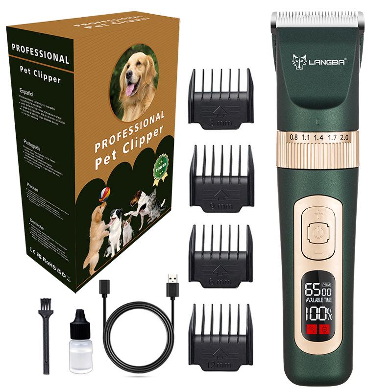 

Rechargeable Pet Grooming Clippers: Electric Hair Trimmer for Cats and Dogs. Chinese Packaging