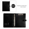 PU Leather Notebook Binder A4 Paper Budget Envelope Expanding File Folder Document Material Chic Loose Leaf Ring Office