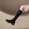 Autumn and Winter New Suede Tall Boots Women's Thick-soled Non-slip Comfortable Large-size Knight Boots Women's European, American and Chines