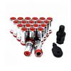 Neo Chrome Concealed Heptagon Formula Steel Wheels Lock Lug Nuts