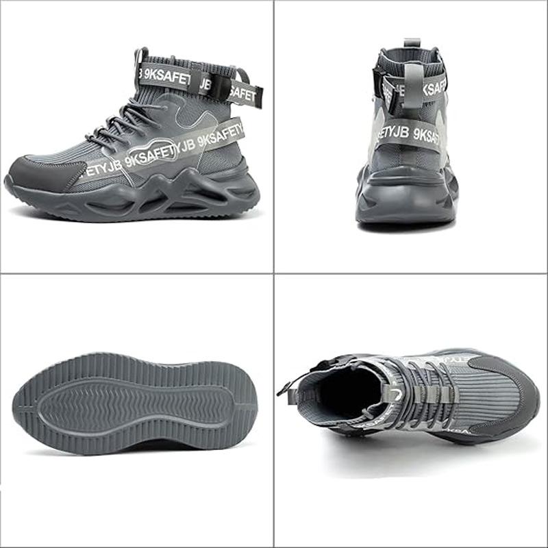 Work Boots Men Women Safety Boots Steel Toe Safety Work Shoes Indestructible Shoes Anti-smash Lightweight Work Sneakers Footwear