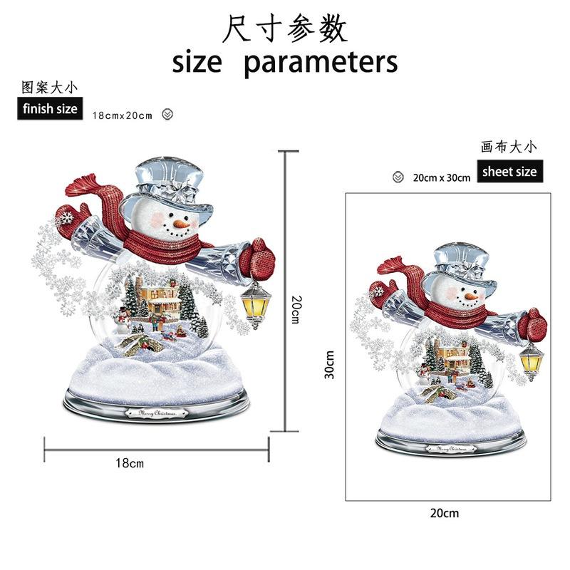 Snowman Santa Claus Wall Clings Stickers Music Box Christmas Stickers Window Glass Decor Waterproof Decals