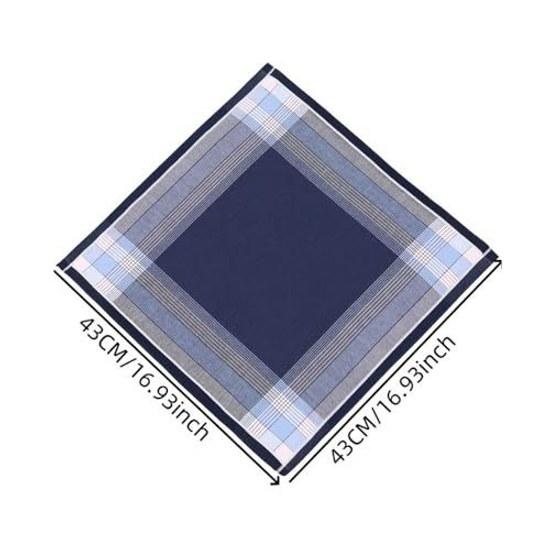 Handkerchief Men 3-Piece Set 4343cm 100 Cotton Thin Gentlemen Quick-Drying Absorbent Fathers Day Gift Commuting Business