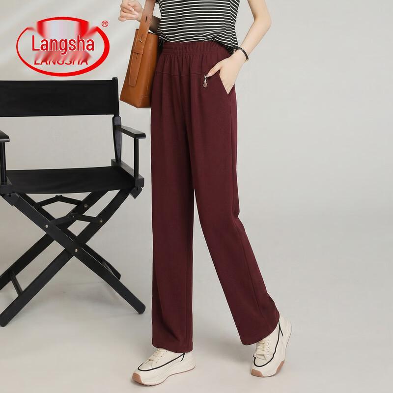 LANGSHA Damen Sommer Elastische Taille Cropped Hosen