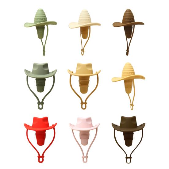Silicon Western Cowboy Hat dop de sticlă de vin ecologic reutilizabil vin Saver multifuncțional sticla de bere Sealer