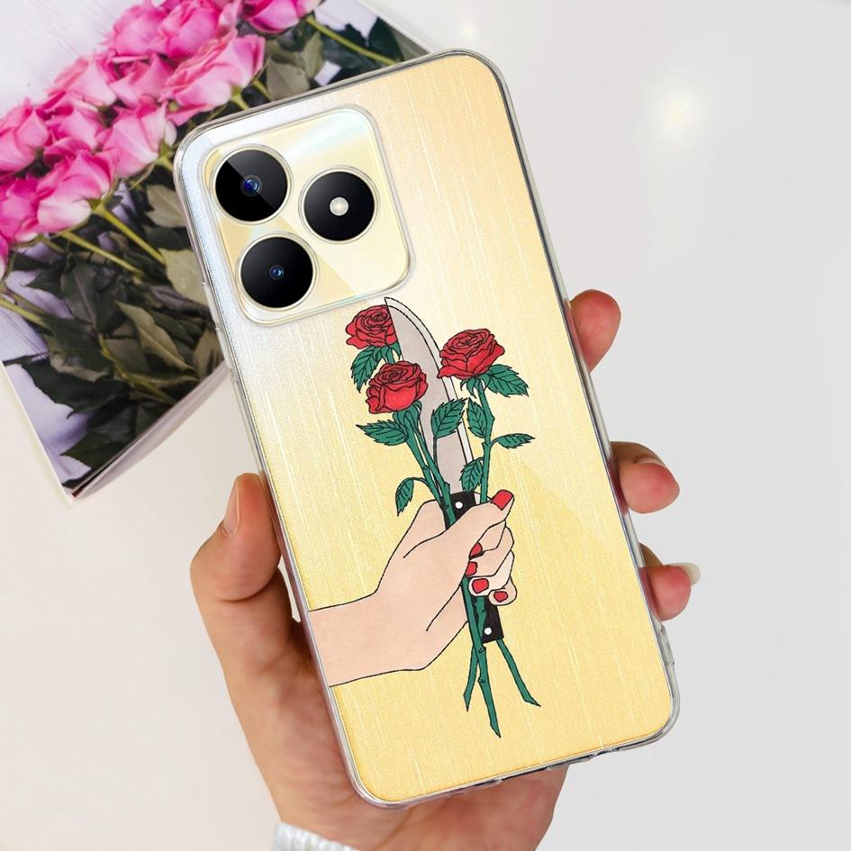 For Cover Realme C53 Phone Case 6.74" 2023 New Fashion Astronaut Soft Silicone Clear Back Cover For Realme C53 RMX3760 C 53 Capa