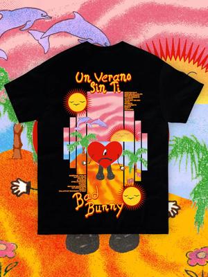 Hot Sale Bad Bunnys Album Un Verano Sin Ti Graphic Printed Tshirts Unisex Women Fashion Hip Hop Streetwear T Shirt Cotton