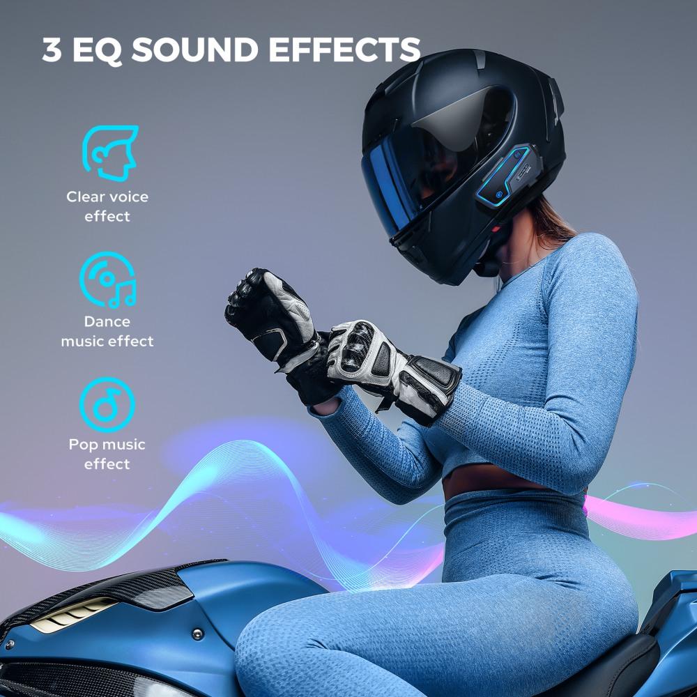 System interkomu do kasku motocyklowego 10 motocyklistów IP67 Wodoodporny bezprzewodowy zestaw słuchawkowy BT Interphone z radiem FM Muzyka do udostępniania