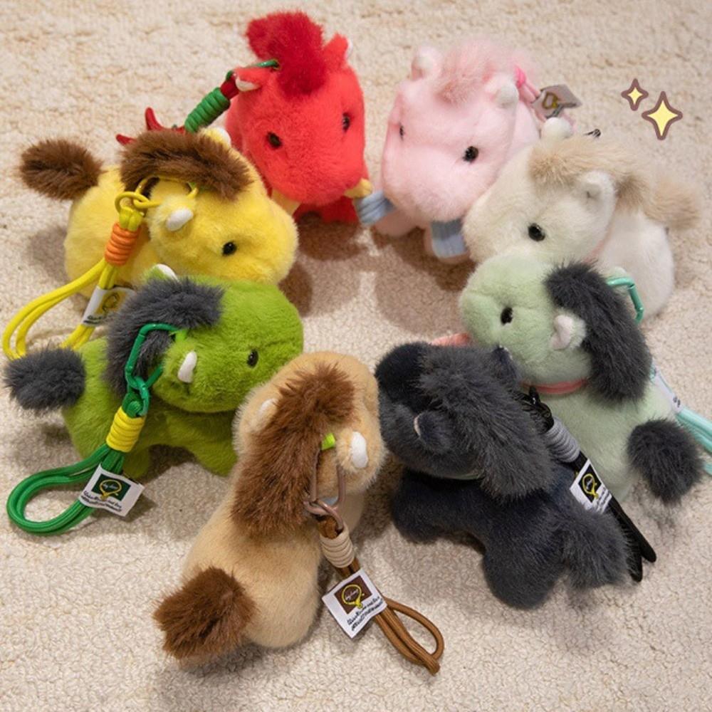 Stoffpferd Kuscheltier Schlüsselanhänger Cartoon Simulation Pferd Spielzeug Schlüsselanhänger Geburtstagsgeschenk