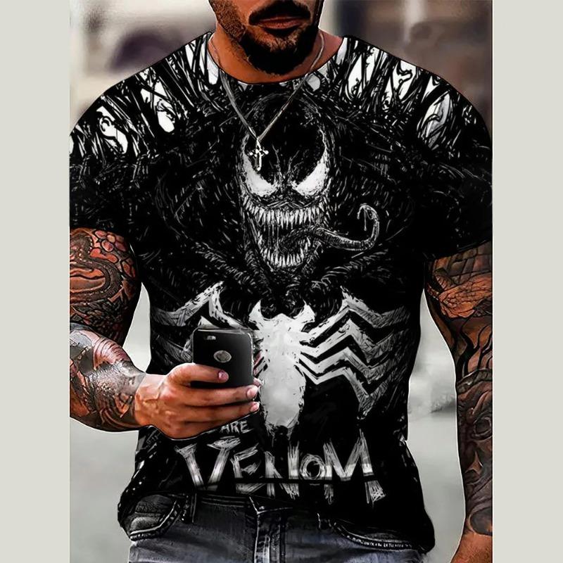 Funny 3D Dragon Print Men's T Shirt Casual O-neck Short Sleeve Tops Hip Hop Trend Street Tees Fashion Comfortable Loose Pullover