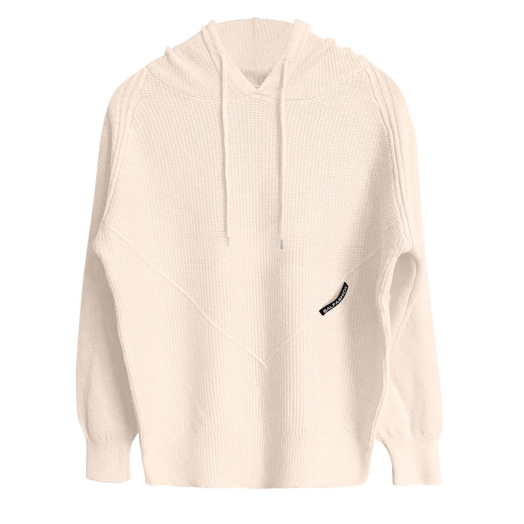 Fashionable Women's Knitted Sweater Lazy Style Loose Slim Hoodie Sweater