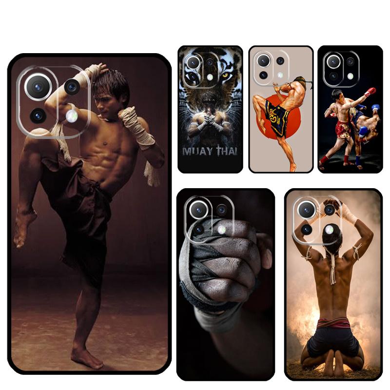 Muay Thai Kickboxing Fight Cover For Xiaomi 15 14 13 Ultra 11T 12T 13T 14T Pro POCO X7 Pro X3 X5 X6 M6 F5 F6 Pro Case