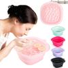 Foldable Face Ice Bath Bowl Built-in Ice Tray Face Dipping Bowl  Spa Facial Treatment
