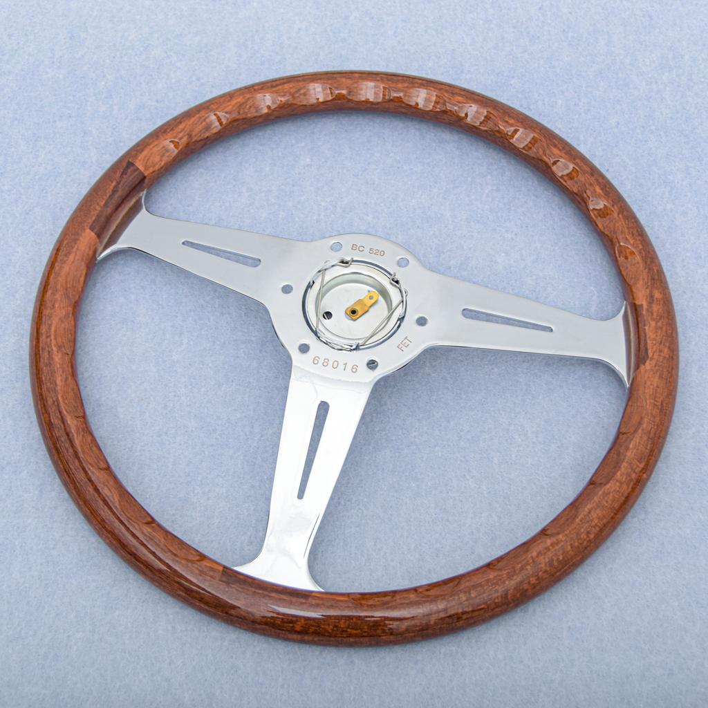 JDM 14inch 358mm Copy Wood Steering Wheel Black Silver Spoke JDM Universal Classic Sports Steering Wheel