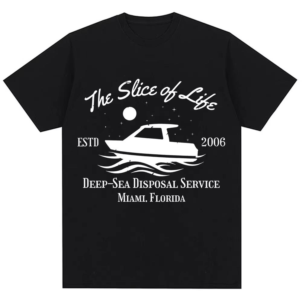The Slice of Life Graphic T Shirt Dark Humor Men Women Fashion Harajuku T-shirts Oversized Cotton Casual T-shirt S