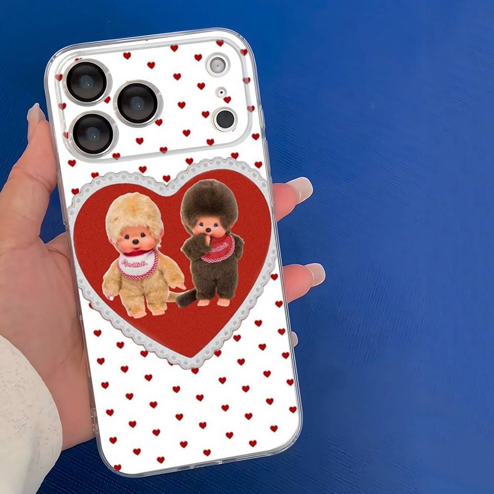 

Cute M-Monchhichi For iPhone 17 Air 16 Pro Max 15 14 13 12 11 Plus phone Case iPhone 13 mini