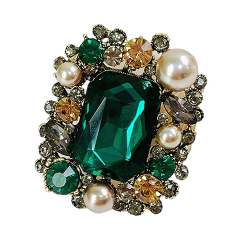 Elegant Clothing Fastener Fashion Accessory Clothing Jewelry Vintage Brooch Crystal Lapel Pin Gift for Woman Girls