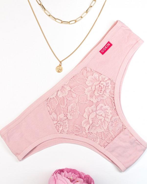 Bavlněné kalhotky s krajkou ISSA Plus