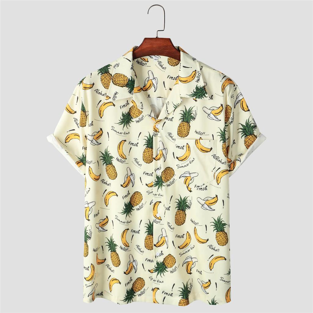 Funny Pattern 3D Print Men Shirt Man/Women Casual Fashion Short Sleeves Shirts Button Lapel Streetwear Oversized Unisex Clothing