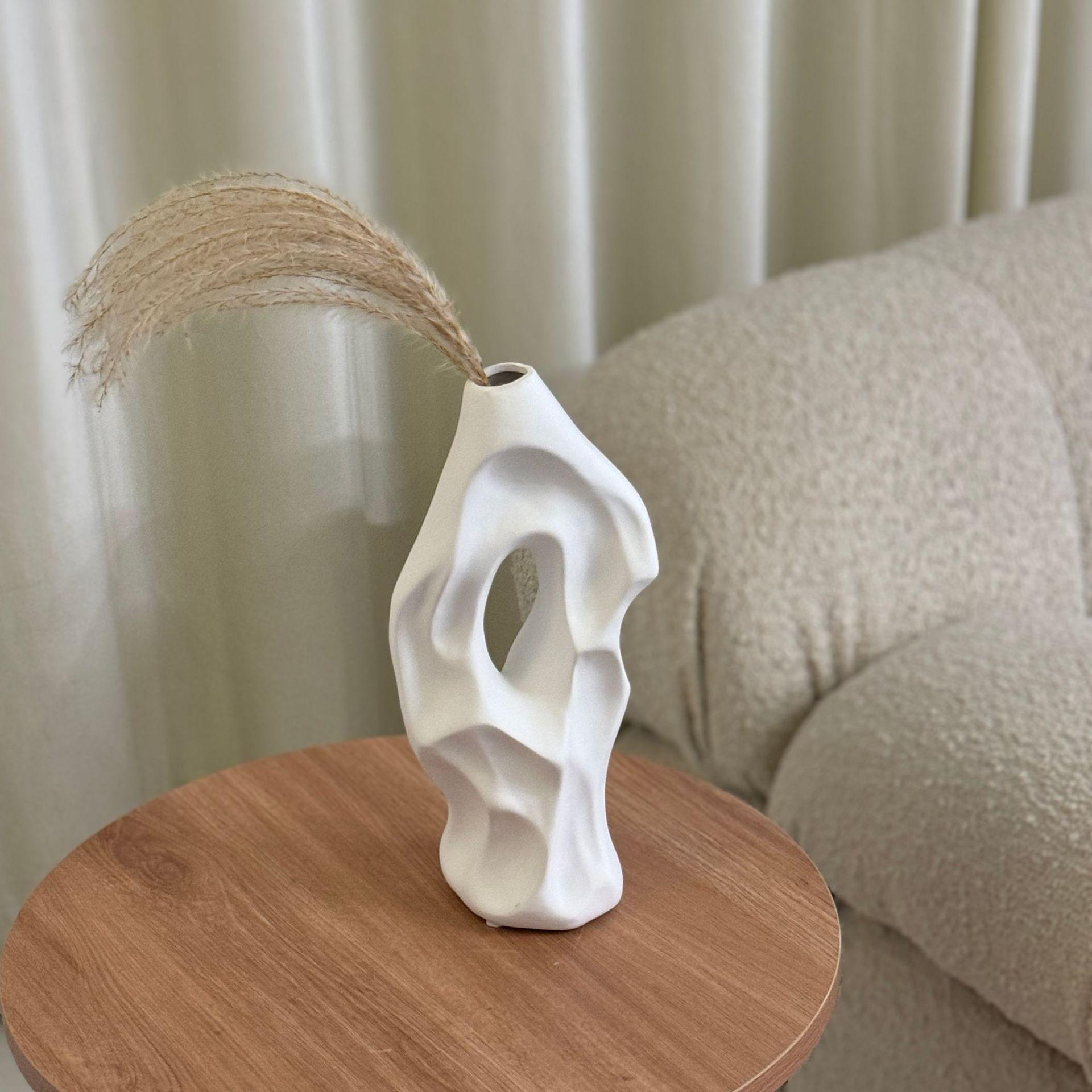 

Vintage Ceramic Floor Vase Minimalist Home Decor Mid Century Modern Style Dry Flower Vase