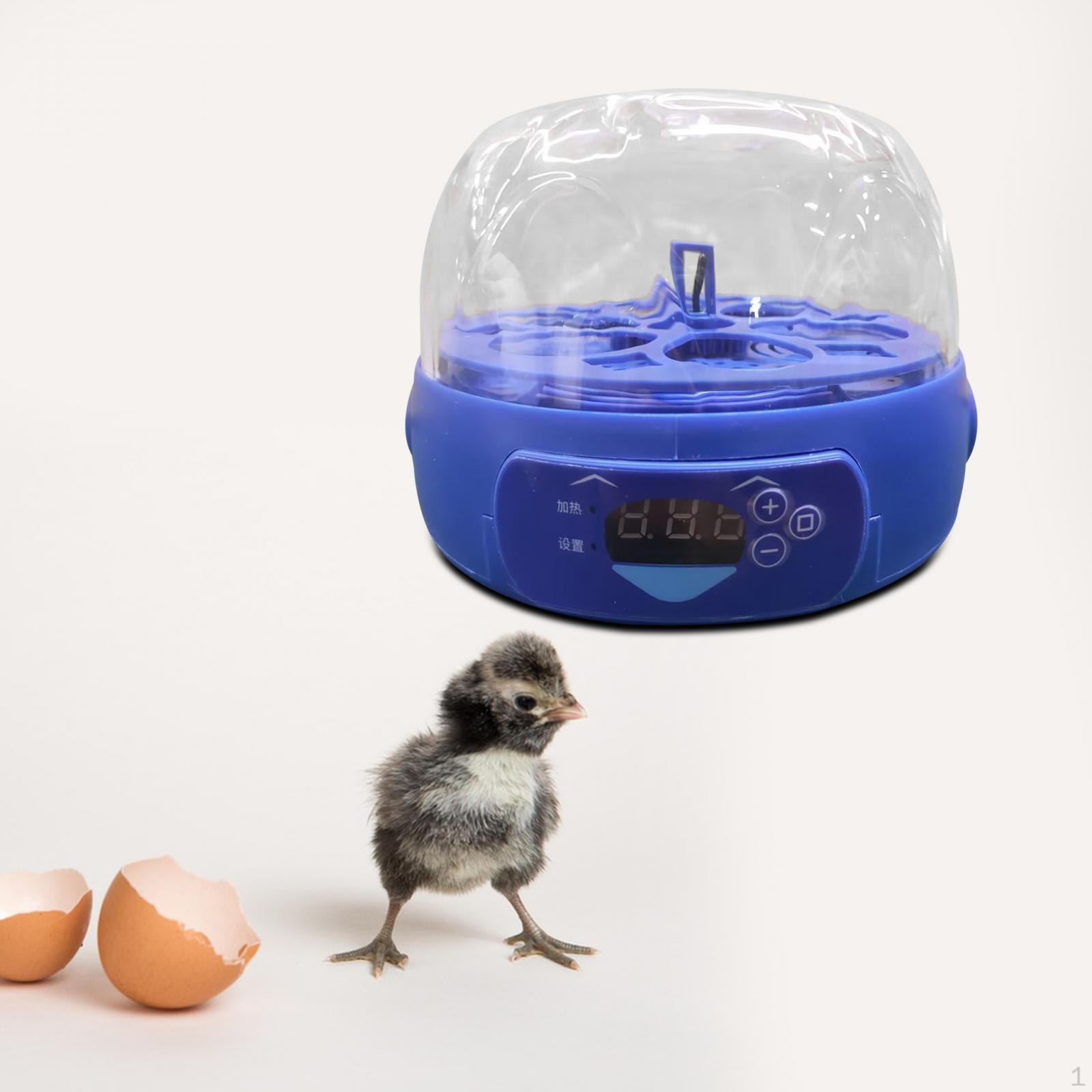 

Egg Incubator Automatic Turning Hatching Eggs for Quail Goose Family Use синій