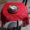 Wedding Lace Red Heart Table Runner Festival Supplies Valentines Day Table Cover Love Romantic Tablecloth Table Decoration