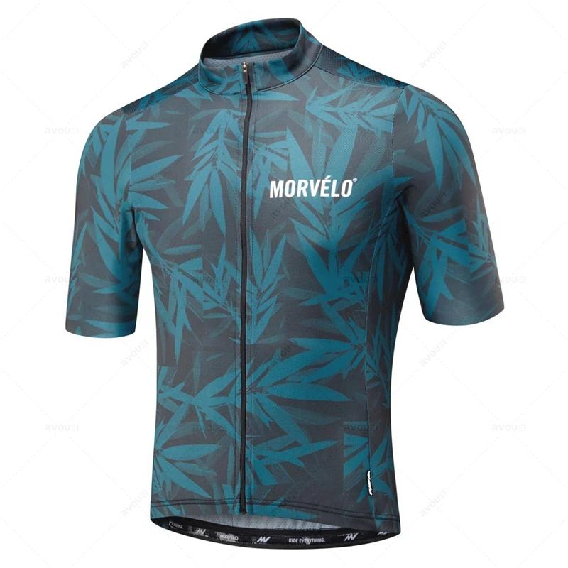 Morvelo-Atmungsaktiver Fahrradbekleidungsanzug für Herren, Kurzarm, Pro Fahrradteam, 2026 Sommer atmungsaktives Radsportanzug-Set
