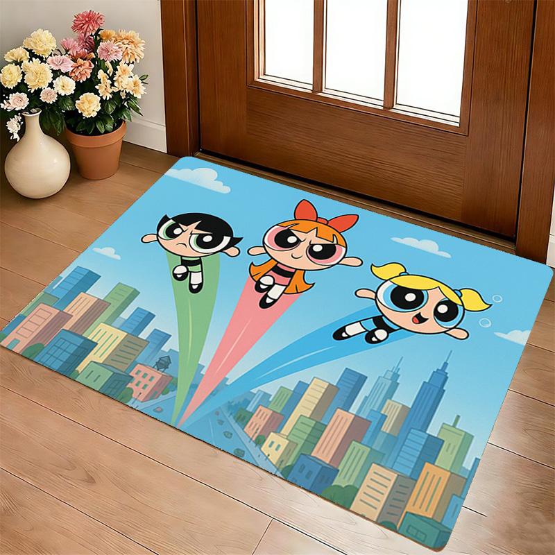 Powerpuff Girls Living Room Nonslip Area Rug Soft Carpet For Bedroom Game Playroom Sofa Office Home Decor Doormat Christmas Gift C9291563