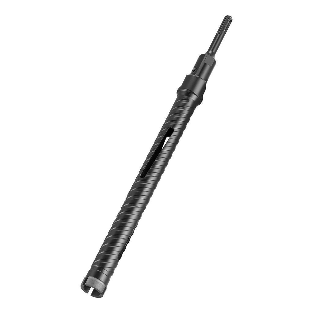 Core Drill Bit, 25 Mm Diameter, 241 Mm Drilling Depth, M16 Internal Thread, Diamond Dry Coring Bit with 3 Adapters, Pilot Drill and Hex Wrench, for