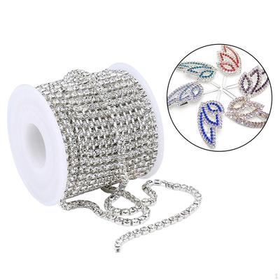 Yards 3MM Kristall Strass Nähband Handwerk DIY Dekoration Schmuck Krallenkette Tasse