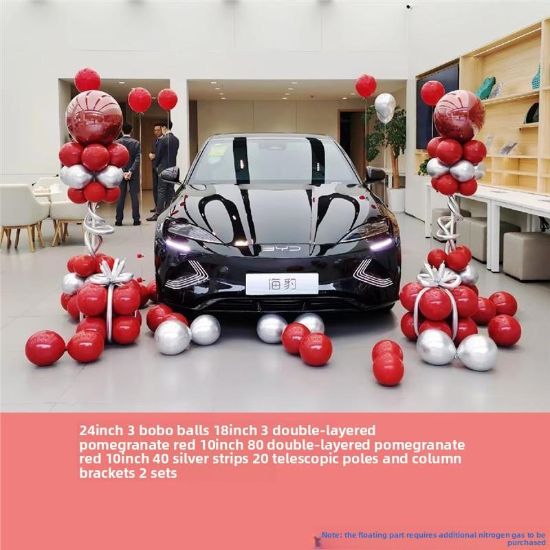

Blue Red Auile 4S Store Balloon Chain New Car very Ceremony Exhibition Event Display l Aosphere Scene Decoratio...