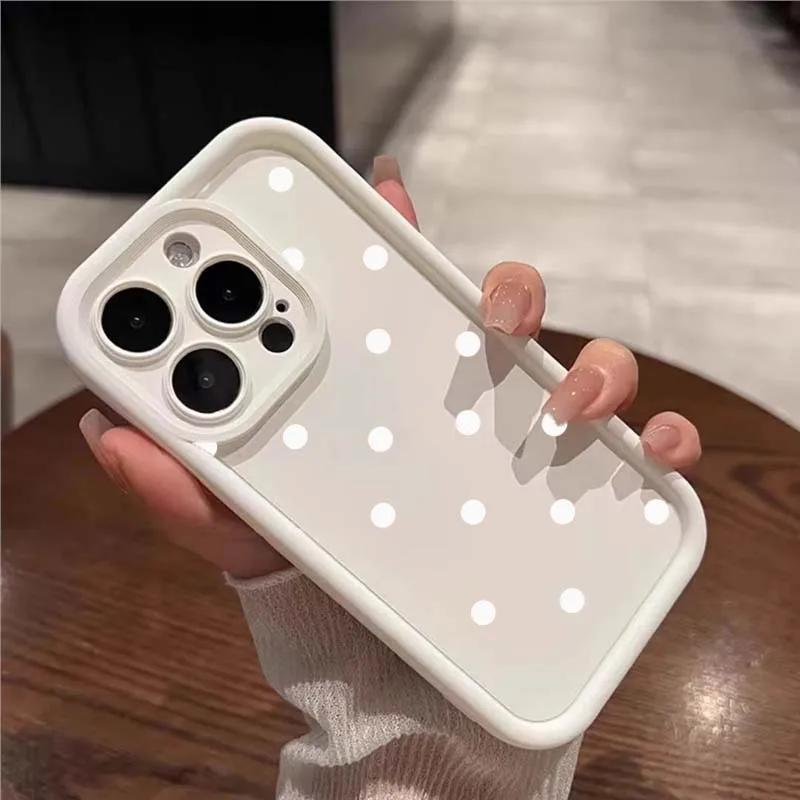Hülle Für IPhone 16 13 15 11 12 14 17 Pro Max 16 Plus 17 Air 17 Pro 13 Mini 16E Niedliche INS Erdbeere Pünktchen Silikonhülle
