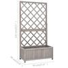 Garden Trellis with Flower Box Gray 70x30x135 cm Fir Wood
