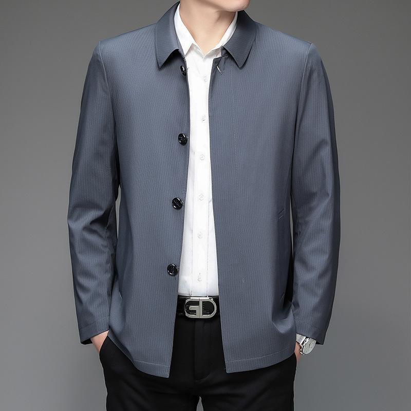 Middle-aged Men's Business Casual Jacket Spring and Autumn Comfortable and Simple Dad Outfit