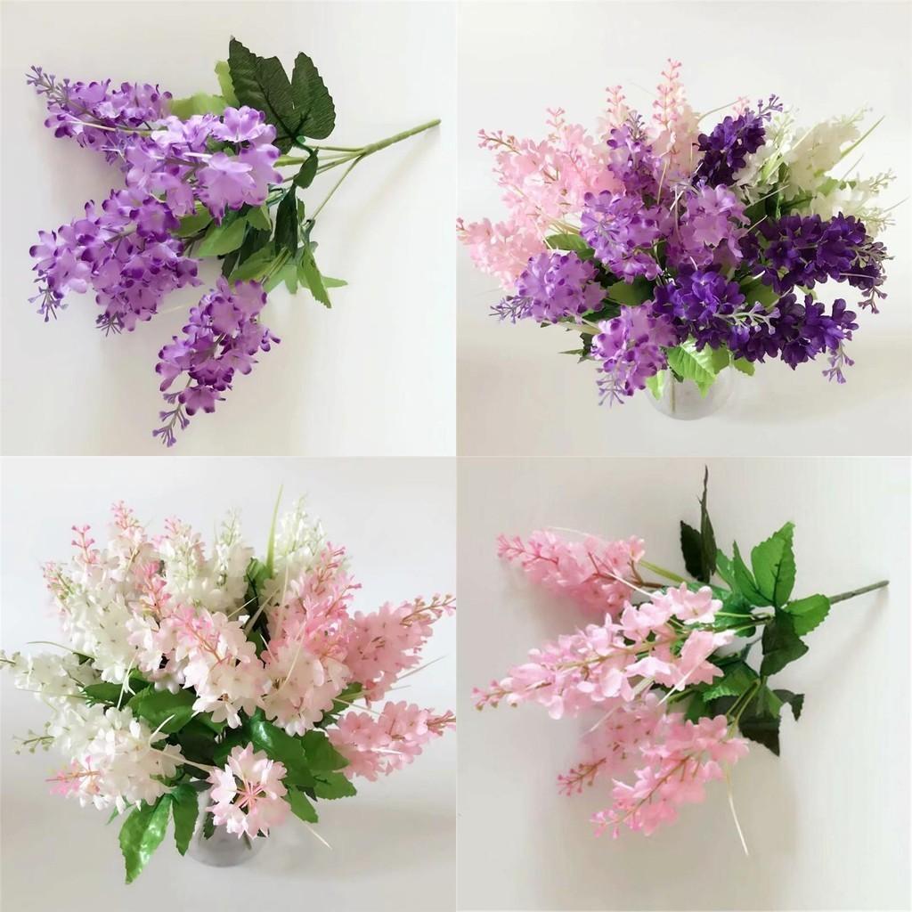 Lifelike 5 Heads Artificial Hyacinth Fake Silk Flowers Bouquet Ideal For Party Decorations