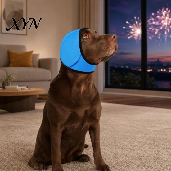 Soundproof Dog Ear Covers Noise Cancelling Wrap, No Shake Muffs, Reduction Earmuffs Loud Protection for Dogs from Thunder Vacuum, Calming Wrap