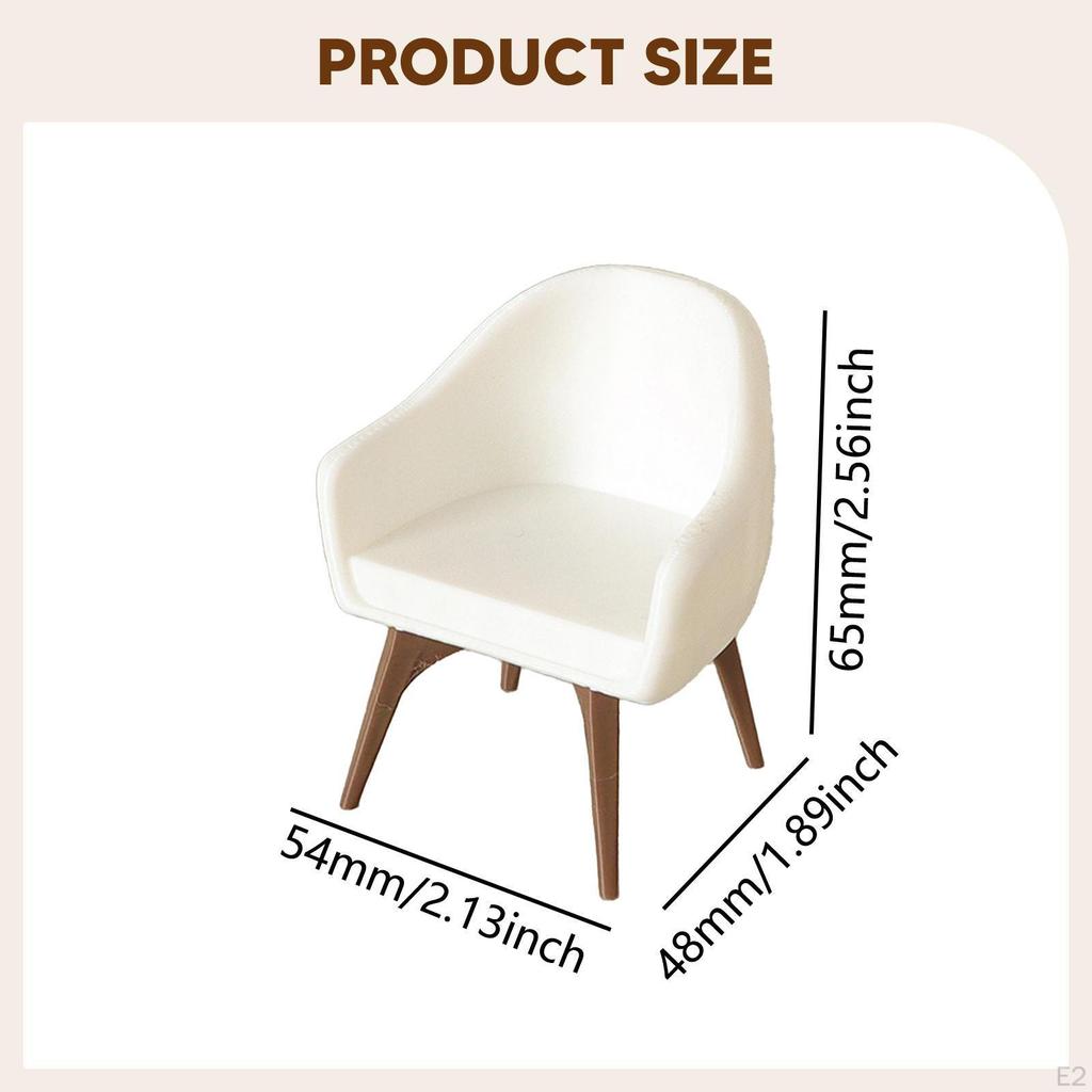 Dollhouse Chair Mini Armchair Miniature Furniture Toy,High Back Model,for DIY