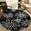 1pc Floral Pattern Office Round Area Rug, Indoor Mat Suitable ForOffice, Under Office Chairs Bedroom Living Room Home Decor, Room Decot154