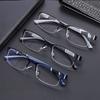 Metal Half Frame Reading Glasses TR90 Farsighted Eyeglasses Business Men Finished Presbyopic Eyewear With Diopter +1 To +4.0