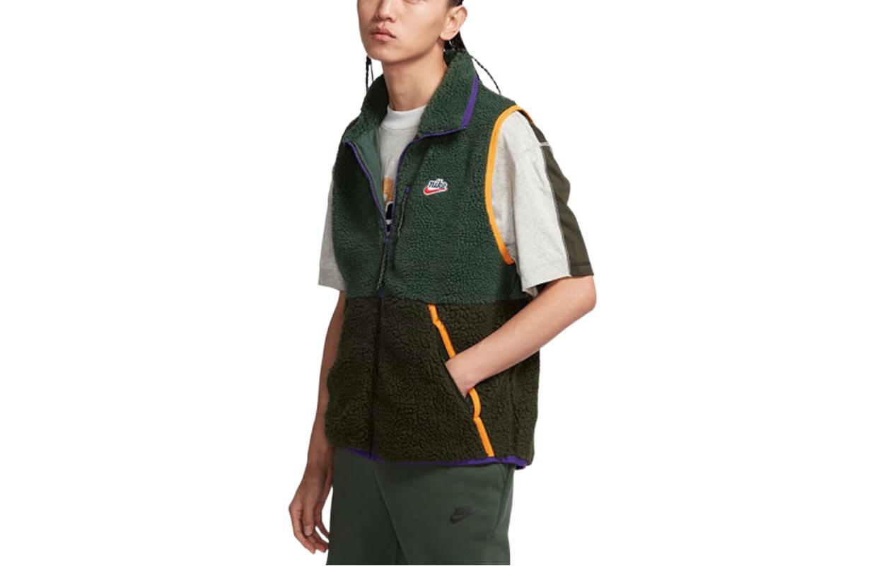 Nike Vests Men s Green Lapel Moderate Other CD3143-337 XL