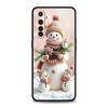 Christmas Snowman Case For Realme C67 C63 C55 C53 C35 C25 C21 GT 2 3 5 6 10 11 12 13 Pro Plus 5G Soft TPU Phone Cover Fundas Bag