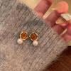 2025 Autumn/Winter Retro Maillard Temperament Earrings - Elegant, Versatile & Exquisite
