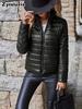 Women's Short Slim Fit Stand Collar Padded Coat