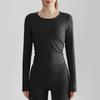 Trandon Long-sleeved Quick-drying Women's Outdoor Slim-fitting and Thin Round Neck Versatile Sports Running Fitness Yoga Clothes Autumn