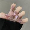Dreamy Lavender Cat Eye Press-On Nail Set - 30 Pieces