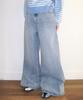 AMES-WORLDWIDE Flared Denim Pants Light Blue