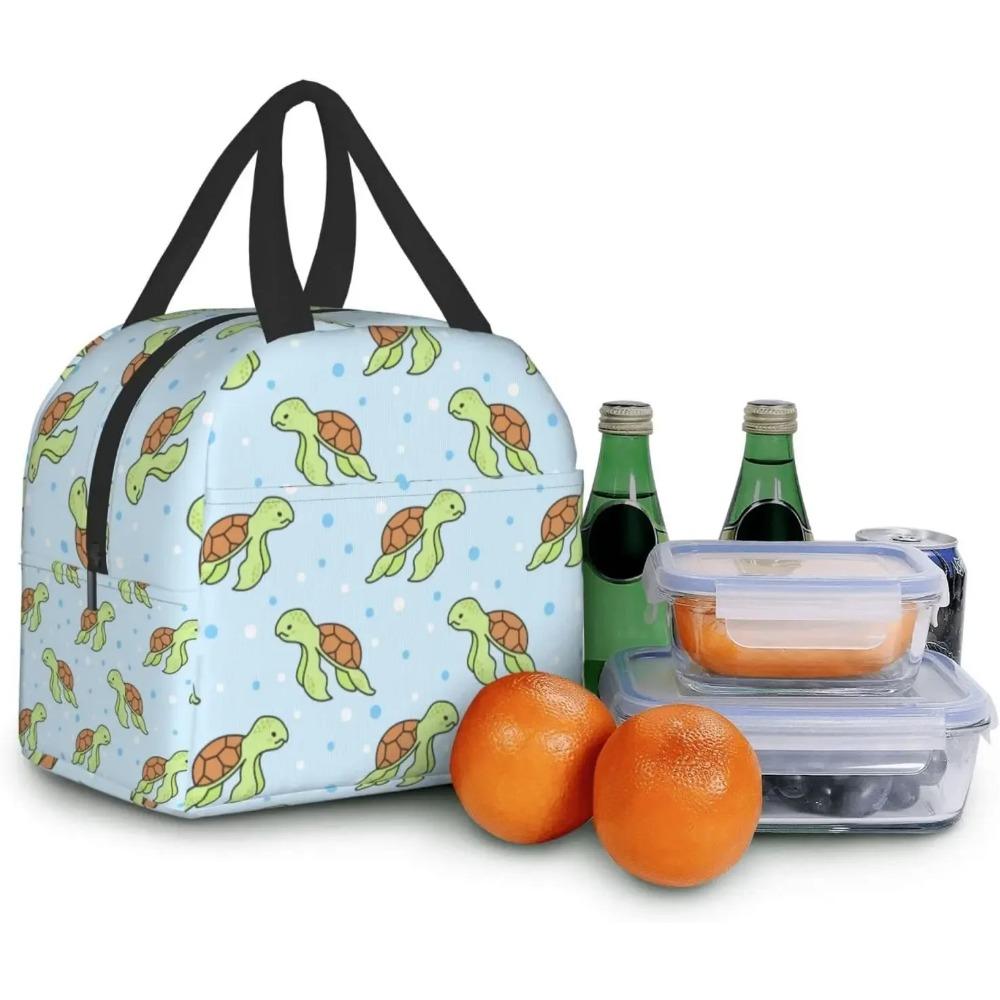 Cute Turtle Thermal Lunch Bag Travel Picnic Bento Cooler Reusable Tote Work Insulated Container Bags for Women Men Boys Girls